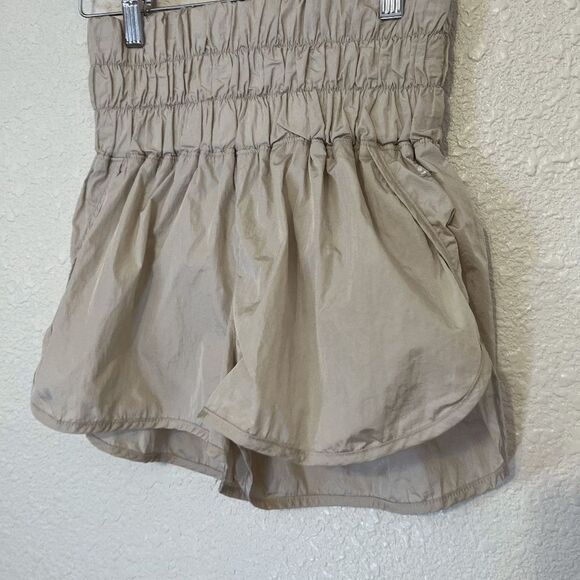 Free People Movement The Way Home Taupe High Waisted Shorts Women's Size Small - Picture 5 of 7